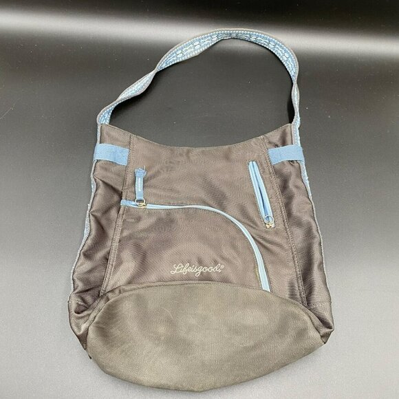 Life is Good Handbags - Life is Good Blue/Gray Shoulder Bag